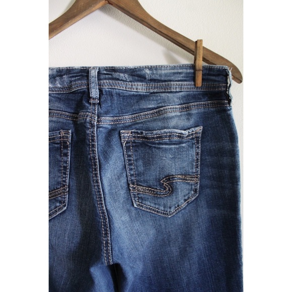 Silver Suki Slim Boot Distressed Jeans 29 8 Preowned - Picture 8 of 10